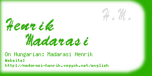 henrik madarasi business card